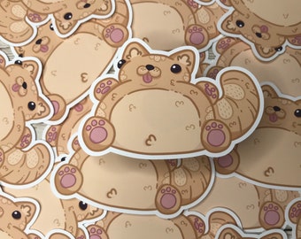 Chonky Cat Sticker - Gelamineerde sticker