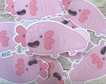 Naklejka Axolotl - Laminowana naklejka odporna na warunki atmosferyczne