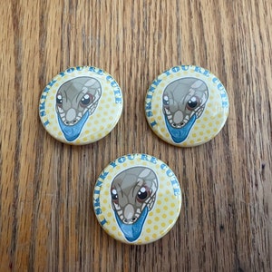 Blue Tongue Skink Buttons - I skink you&#39;re cute - Reptilien - Original Kunstwerk