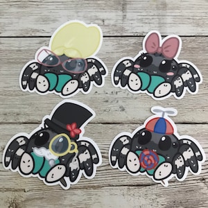 Family of Jumping Spiders Stickers - Laminated sticker