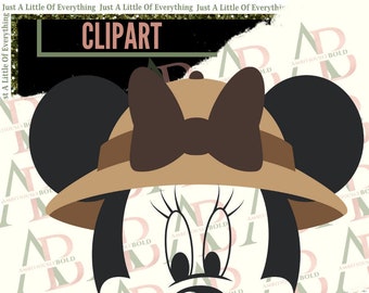 Safari Minnie Mouse Clipart