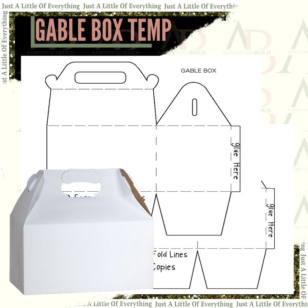 Gable Box Template Gable Box Party Favor Gable Box Gift Box Etsy