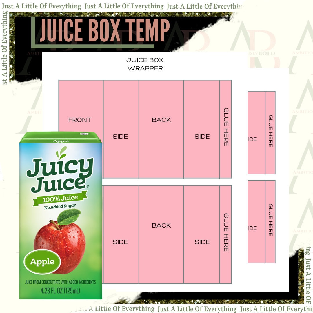 Juice Box Template Juice Box Template
