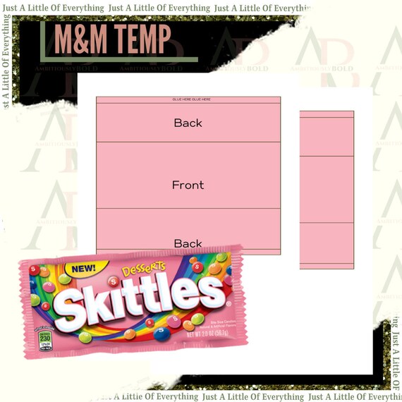 Download Skittles Wrapper Template Skittle Template Skittle Wrapper Etsy