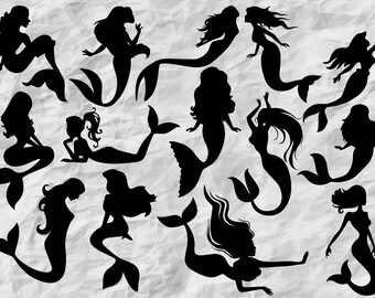 Free Free 199 Outline Mermaid Silhouette Svg SVG PNG EPS DXF File