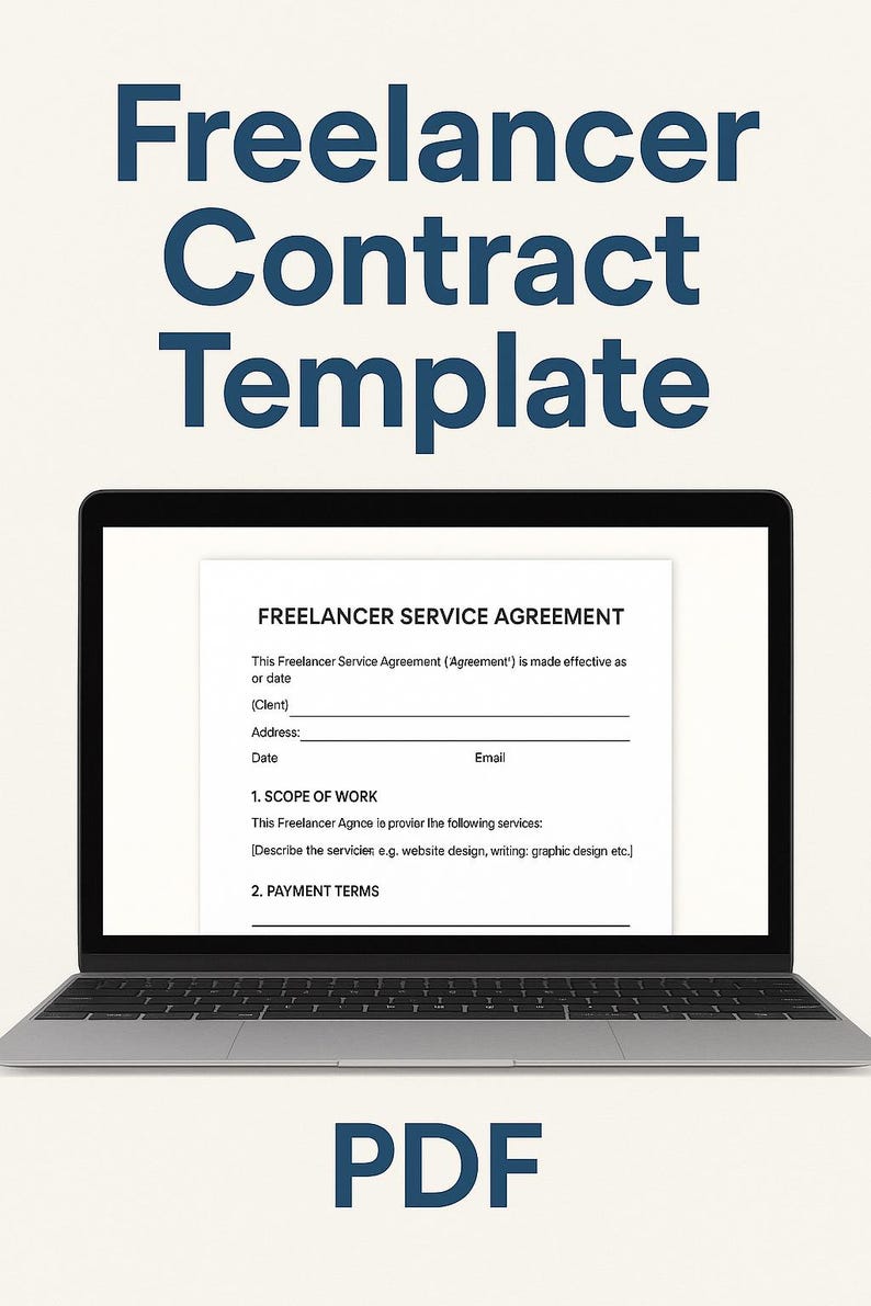 Freelancer Contract Template | Editable Service Agreement (PDF) - Etsy