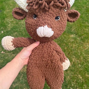 Highland Cow Crocheted Lovey