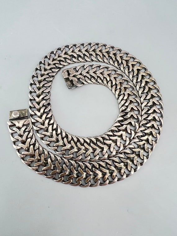 1940s Mexico Silver Necklace