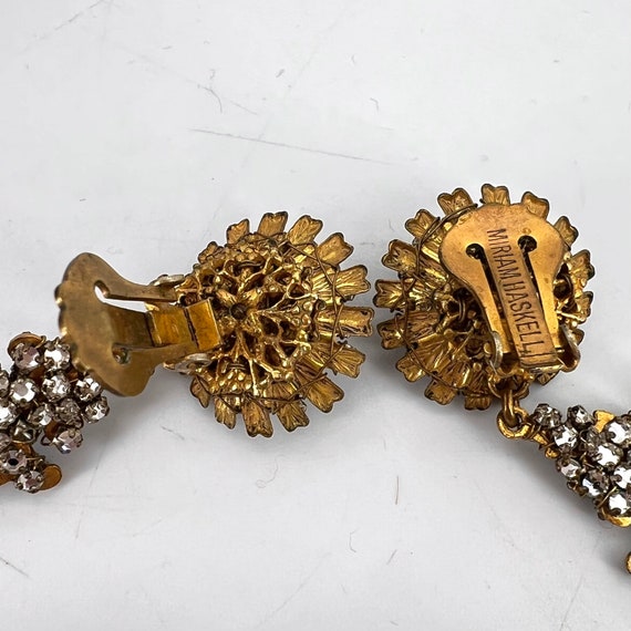 Early Miriam Haskell Earrings Encrusted Baroque B… - image 5