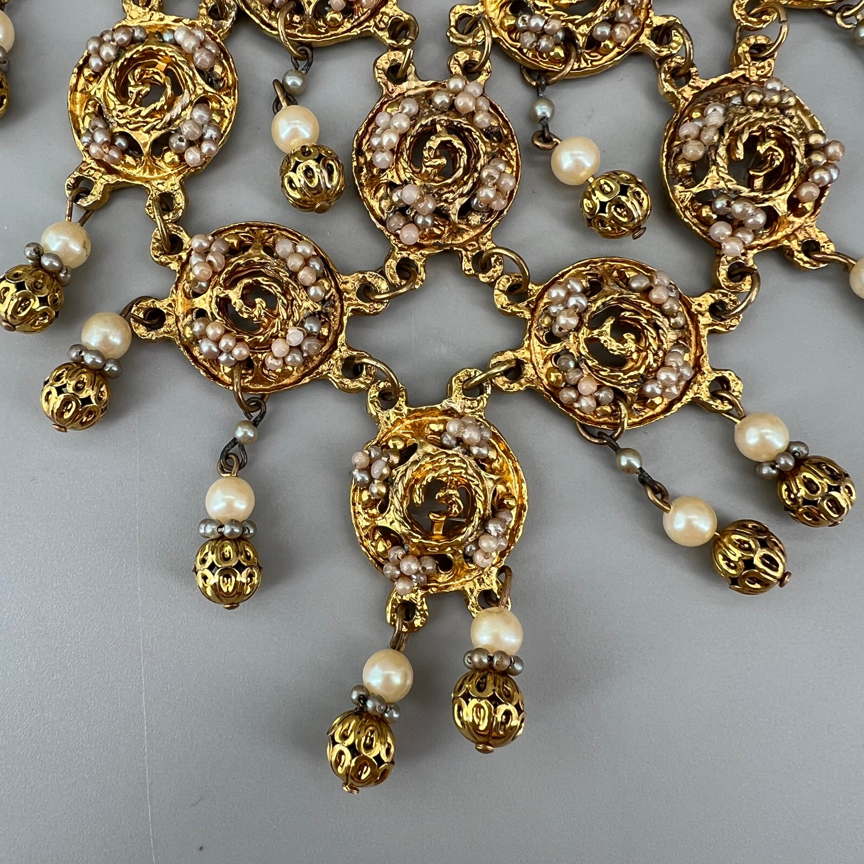 Collier Plastron Ancien – Style Victorien – Ras Du Cou – Brocante