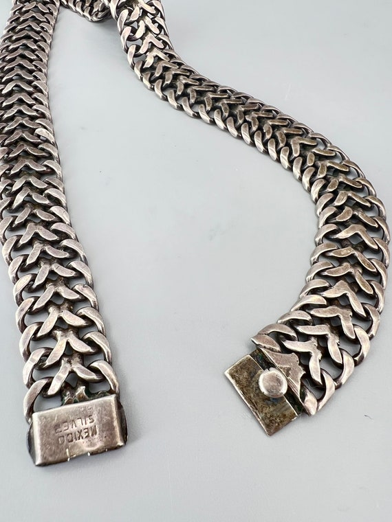 1940s Mexico Silver Necklace - image 4