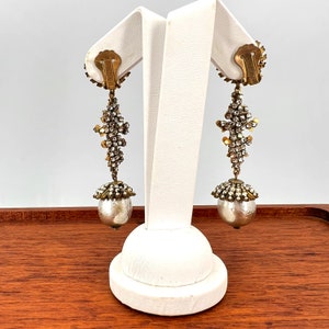 Early Miriam Haskell Earrings Encrusted Baroque Bridal image 3