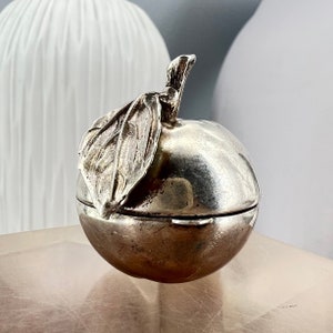 Silver Apple Trinket Box
