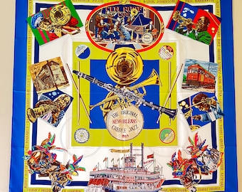 ＆ellecy(アンドエルシー)浮世絵チェックプルゾン New Orleans Hermes Silk Scarf by Loïc Dubigeon in 1996 - Etsy