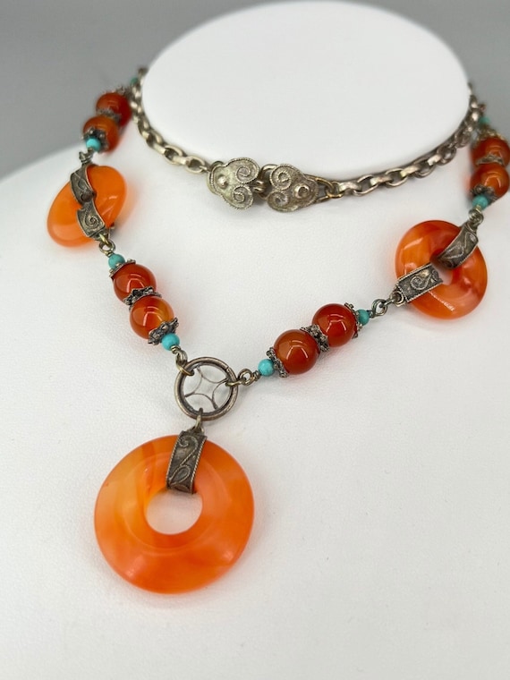 Chinese Export Carnelian Necklace