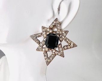 Art Deco Star Earrings 1930’s Clip