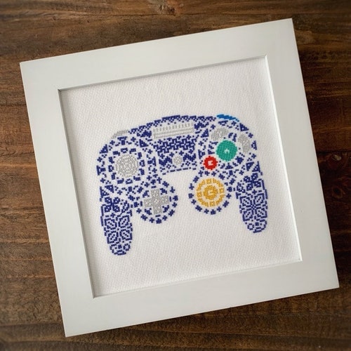 Retro Game Controller Nordic Modern Cross Stitch Pattern Etsy