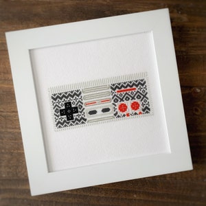 Nordic Retro Console Game Controller Cross Stitch Chart PDF Pattern, Instant Download