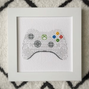 Nordic Modern Game Controller Cross Stitch Pattern, Instant Download, PDF