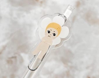 Flower Boy Grumpy Angel Gel Pen - 0.5mm Black Ink