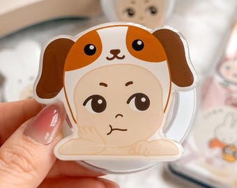 Grumpy Angel Dog Boy MagSafe Phone Grip Holder Griptok | Accessories for Phone, Kindle