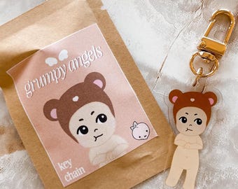 Grumpy Angels - Teddy Bear Boy Acrylic Keychain