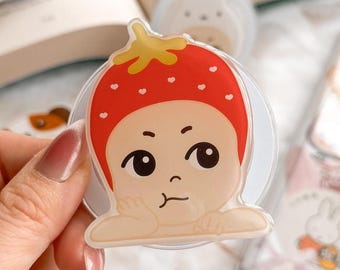 Grumpy Angel Strawberry Boy MagSafe Phone Grip Holder Griptok | Accessories for Phone, Kindle