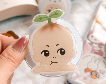 Grumpy Angel Plant Sprout Boy MagSafe Phone Grip Holder Griptok | Accessories for Phone, Kindle