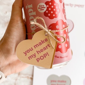 Sie machen mein Herz POP Conversation Heart Printable Instant Download | Fun DIY Valentinsgruß Geschenkideen für Freunde, Familie, Mitarbeiter