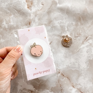 Peachy Paper Studio - Peach Enamel Pin
