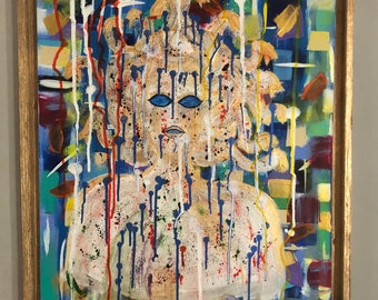 Medusa Abstrakt ! Acryl und Tinten !
