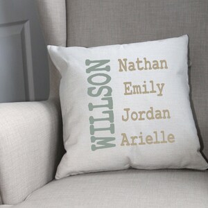 Family Names Cushion Cover, his and her gift, family gift