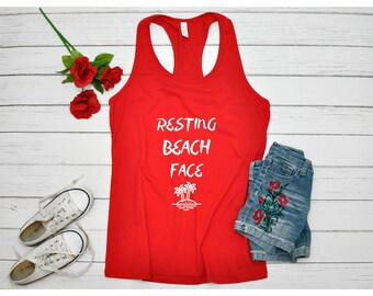 resting beach face swimsuit