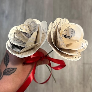 Book Page Roses Bouquet: Upcycled Bookish Home Decor