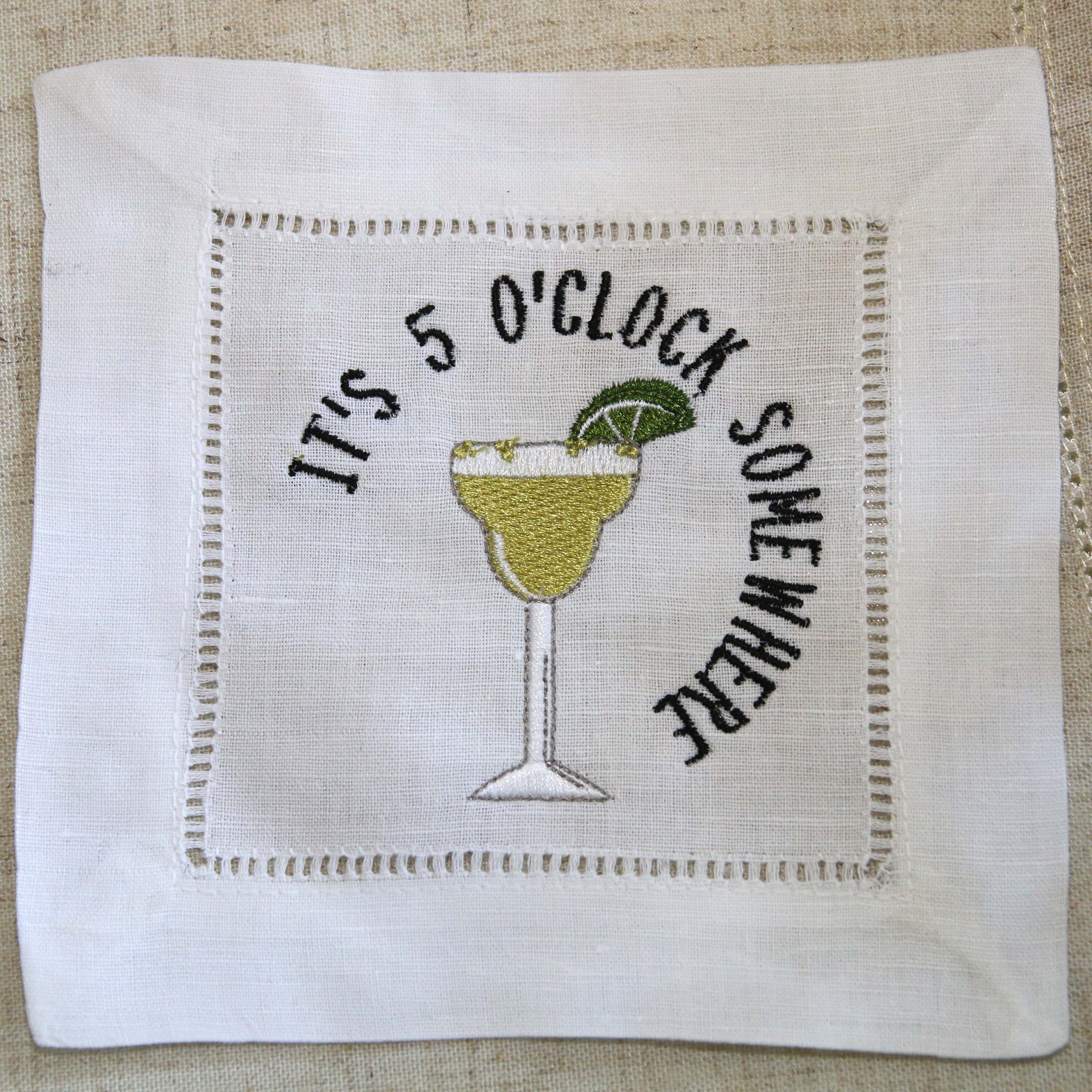 Tequila Cocktail Napkin Set Bar Cart Decor Reusable Napkins Etsy
