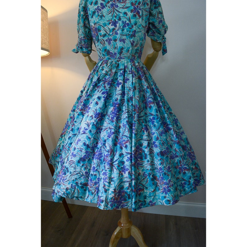 Vintage 1950s Taffeta Shirtdress by Georgette Small image 5