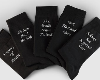 Personalised Printed Socks, Funny Valentines Socks, Anniversary Socks, Socks for Husband, Funny Valentine's Gift For Him,  Cotton Socks