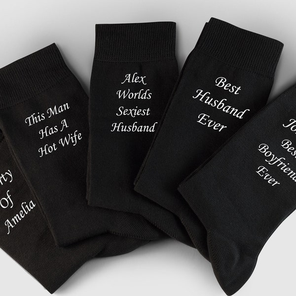 Personalised Printed Socks, Funny  Boyfriend Socks, Anniversary Socks, Socks for Husband, Funny Gift For Him,  Cotton Socks, Humour Gift