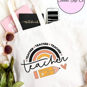 Tote Bag Gift for Teacher, Teacher Gift, thank you gift Teacher, Leaving gift Teacher, Teacher Graduation gift, Teacher appreciation.
