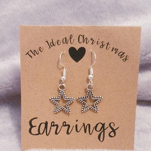 Christmas Earrings, Sterling Silver Hook Earrings, Christmas Jewellery, Stocking filler, Christmas Outfit, Candy Cane, Xmas Tree, Snowflakes image 6