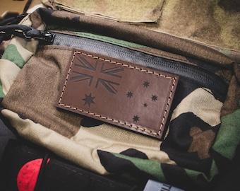 Parche de cuero con bandera australiana V2