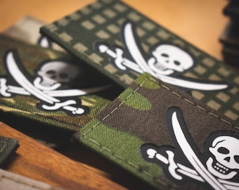 Jolly Roger Pirate Flag Camo Morale Patch