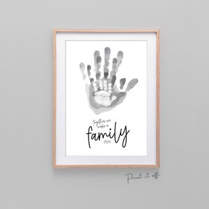 2024 Family / Handprint Footprint Art Craft Memory Decor / Children Siblings Kids Baby Mom Mum Dad / Keepsake DIY Wall / Print It Off 0515