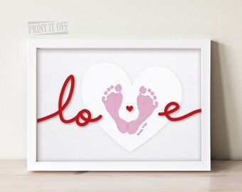 baby footprint painting