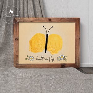 Baby Bottom Print / Butt-erfly / Butterfly / Baby Bum Butt Art / Printable / Newborn Baby Toddler Feet Hands / Keepsake Craft Gift