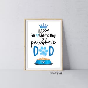 Pawsome Happy Father's Day pootafdruk / vader hond kat dier huisdier pootafdruk / activiteit aandenken geheugen ambachtelijke cadeaubon / afdrukken 0946