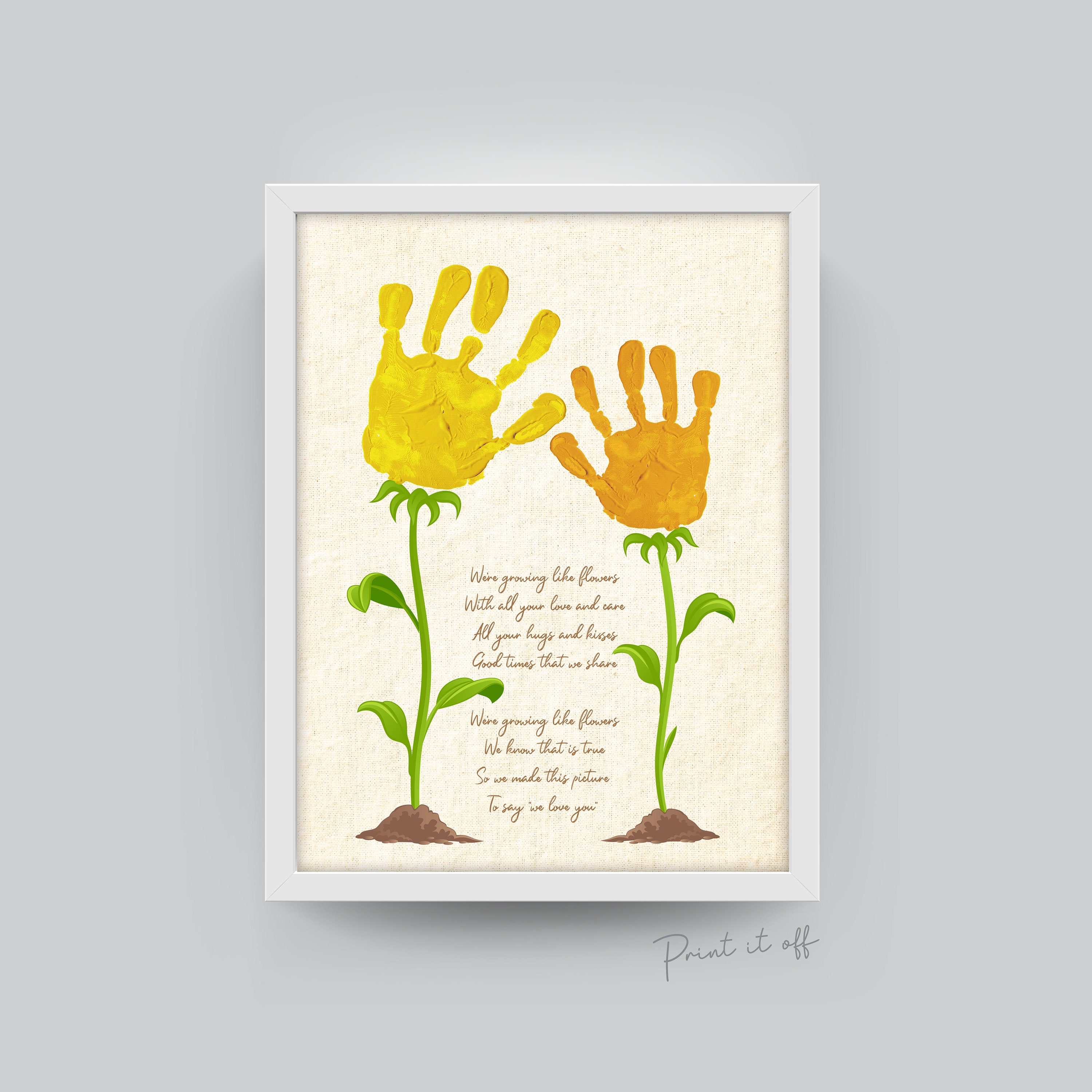 Were Growing Like a Flower / Hands Handprint Art / Kids