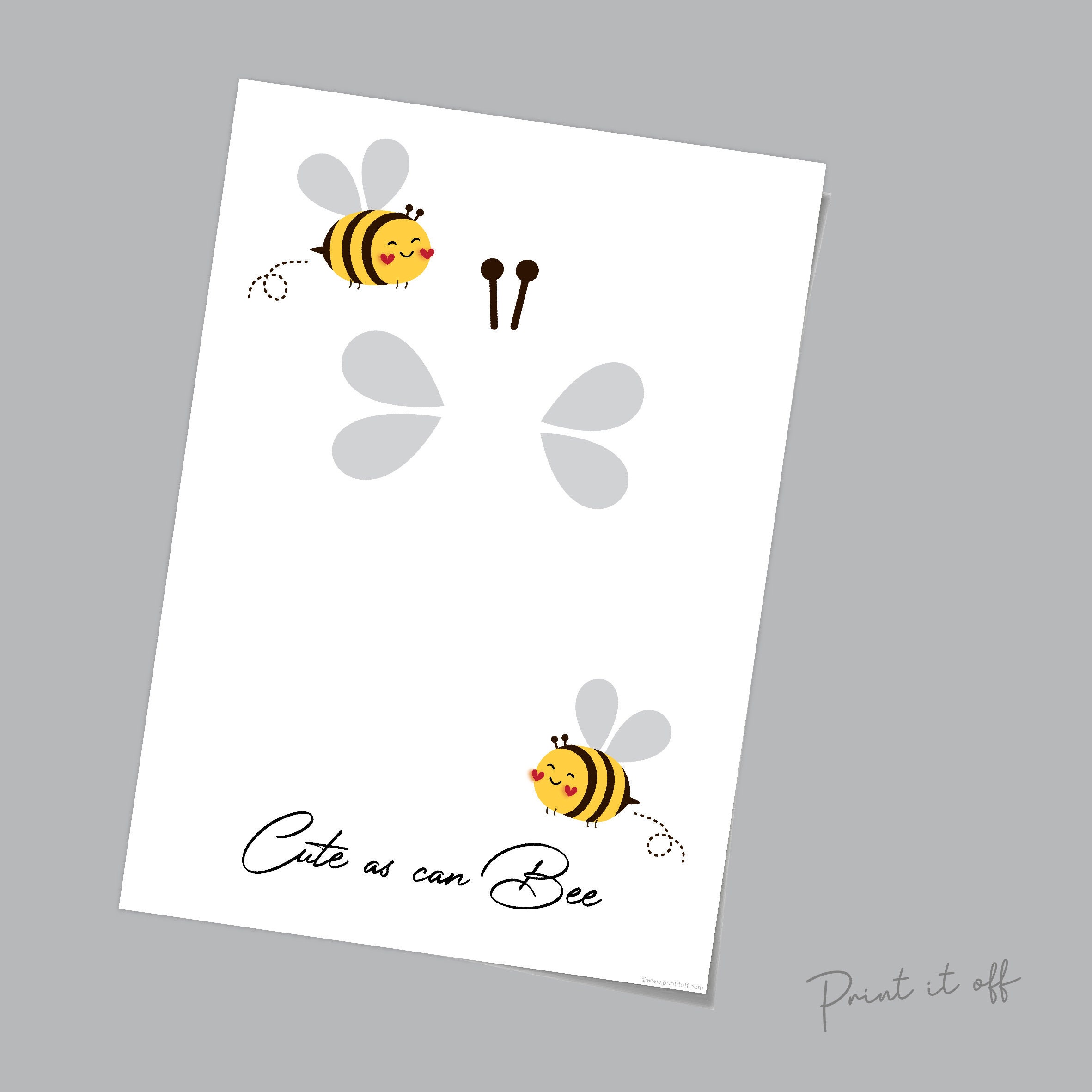 Cute as Can Bee / Handprint Footprint Art / Valentine's - Etsy