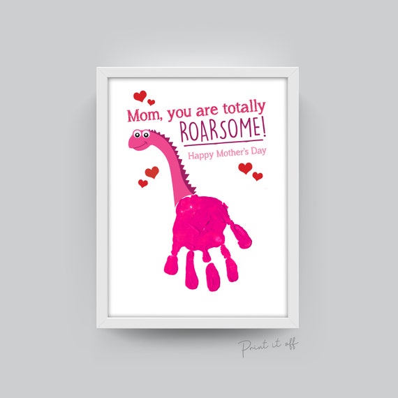 You are totally ROARsome - Dinosaur - Father's Day - Handprint Art