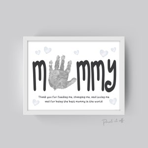 Maman Handprint Art / Best In The World / Mom Mother's Day Birthday Poem Hand / Kids Baby Toddler / Keepsake Craft DIY Gift Card Print 0475